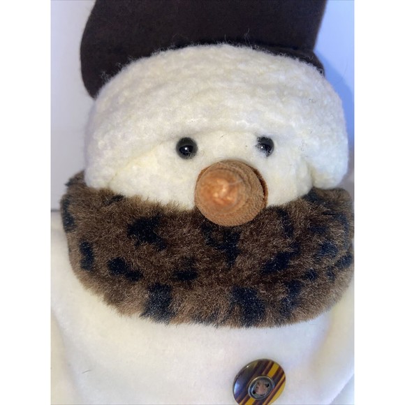 Woof and Poof Plush Fleece Christmas Snowman Musical VTG 1994 Handmade 20” - Picture 5 of 8